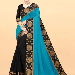 MIJAASHREE FASHION Multi Poly Chiffon Sarees-picture-36
