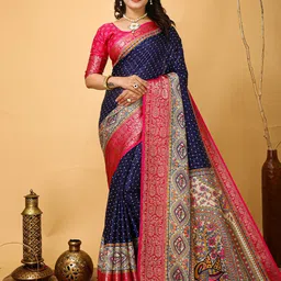 DIVASTRI Woven Design Zari Banarasi Saree-41
