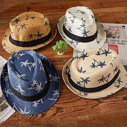 Infispace Men Assorted Self Design Fedora Hat image 1