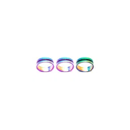 Dynamic Retail Global Set of 3 Rings for Men & Women, Multicolor-Multicolor Alloy Ring ()-7