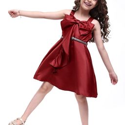 Hola Bonita Satin Fit & Flare Dress-image-96