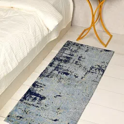 Saral Home Blue & Grey Abstract Floor Runner-22