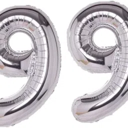 Solid Blue Foil Number 99 Letter Balloon-image-86