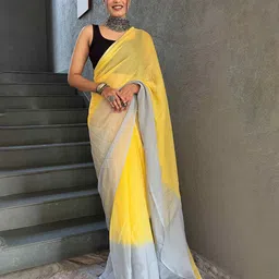 HERE&NOW Ombre Poly Georgette Ready to Wear Saree-image-37