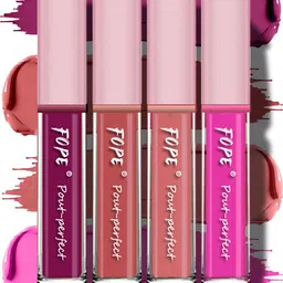 FOPE Set Of 4 Pout Perfect Matte Liquid Lipstick - 4 ml Each - 01 - 05 - 07 - 11-30