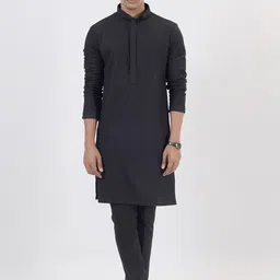 azania Geometric Embroidered Kurta With Pyjamas-image-70