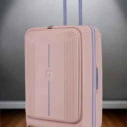 Nasher Miles Alexandria Polypropylene Large Peach Grey Trolley Bag - 28 Inch (75 cm)-32