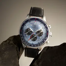 CARLINGTON Men Dial & Leather Straps Analogue Multi Function Watch Legacy 9988 Blue Black-7