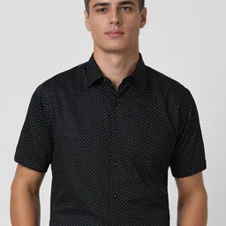 Van Heusen Men Spread Collar Micro Ditsy Printed Cotton Formal Shirt-image-26