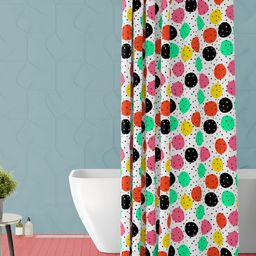 ArtzFolio White & Black Printed Waterproof Shower Curtain-image-47
