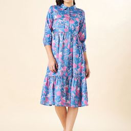AKKRITI BY PANTALOONS Women Printed Fit and Flare Dress-image-58