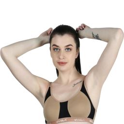 VANILA baige and balck sports Bra-image-21