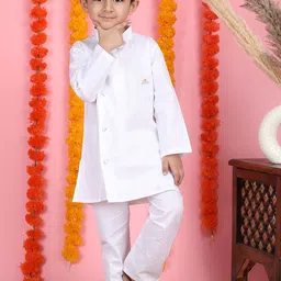 Polka Tots Boys Regular Pure Cotton Kurta with Pyjamas-25