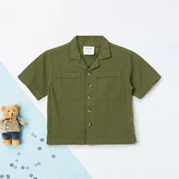 max Boys Solid Cuban Collar Casual Shirt-image-76