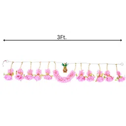 NARYA TRADITIONAL Pink & White Floral Toran Festive Decor-17