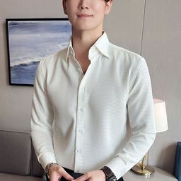 StyleCast Men Textured Spread Collar Cotton Casual Shirt-picture-0