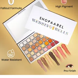 Shopaarel Wedding Bell 50 Colour High Pigment Water-Resistant Eyeshadow Palette- 350 g-30
