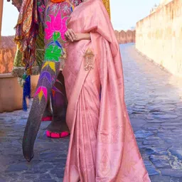 DIVASTRI Ethnic Motifs Zari Kanjeevaram Saree-image-79