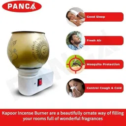 bilbari LED Kapoordani/Aroma Oil Diffuser With On Off Switch To Toggle For Burner & Lamp Plastic Incense Holder image 4
