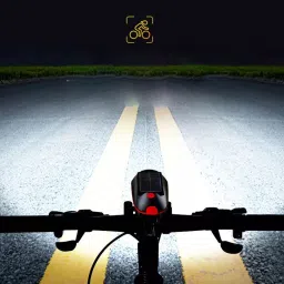 spokefox Solar & USB Rechargeable (both) (color vary) Bike Horn 140 DB, 3 Mode Light Bell LED Front Light image 3