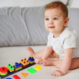 myrra Geometric Angle Blocks, Sorting & Stacking Toys for Toddlers and Kids Preschool image 2