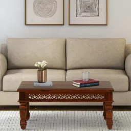 mudramark from pepperfry Avantika Sheesham Wood Coffee Table (Small) In Scratch Resistant Honey Oak Finish-picture-19