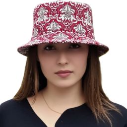 ZACHARIAS Women's Fishermen Cotton Printed Bucket Cap Hat-image-95