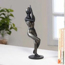 casacraft from pepperfry Black & Gold Polyresin Lady Yoga Eagle Pose Figurine-picture-37