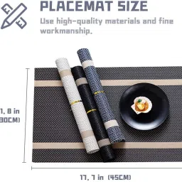 yelona Rectangular Pack of 6 Table Placemat image 3