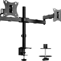 SUPRHOME Desk Monitor Stand for 10-30 inches LED, LCD, Smart TVs, Computer Monitors Dual Arm Monitor Mount |Monitor Stand with 360° Rotation & Adjustable Height Steel Desk Stand Rotatable Laptop Stand with Adjustable Height Compatible with Universal Laptops-image-76