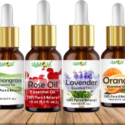 Lavender, Orange, Rose & Lemongrass Essentials Oil Combo Set 15ml Each (60ml)-picture-27