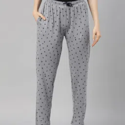 Pure Cotton Mid rise relaxed fit lounge pant with side pocket Women Pyjama-image-34