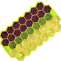 taskhenterprise TRAY Rubber Flexible Silicone Honeycomb Shape Multicolor Silicone Ice Cube Tray image 3
