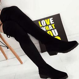 froh feet Suede Lace-Up Boots for Women & Girls | Knee Length Boots For Women-picture-28