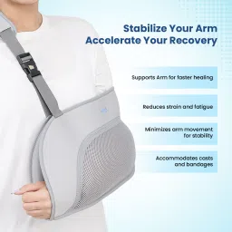 leeford Arm Sling Baggy , Comfortable Fit for Fractured Arm |Pack of 1-M Size for Hand Support image 3