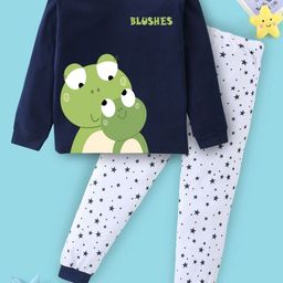 BLUSHES Kids Printed Pure Cotton T-Shirt & Trousers Night suit-image-57