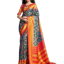 KALINI Floral Printed Saree-10