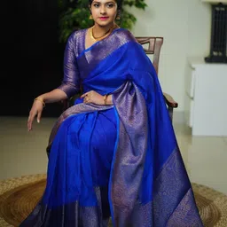 KALINI Zari Pure Silk Kanjeevaram Saree-image-28