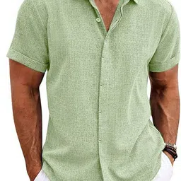 StyleCast Men Spread Collar Solid Cotton Casual Shirt-image-57