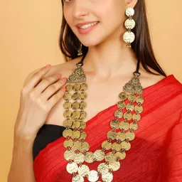 Vintage Gold-Plated Oxidized Jewelry Set-58