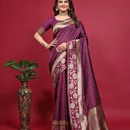 SHRIMAY Woven Design Zari Art Silk Banarasi Saree-picture-54