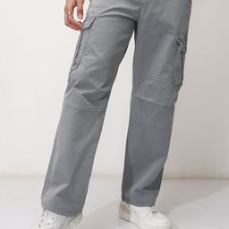 HIGHLANDER Men Loose Fit Cargos Trousers-image-53