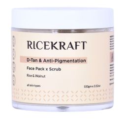 Ricekraft D-Tan & Anti-Pigmentation Face Pack Plus Scrub With Rice & Walnut - 100 g-22