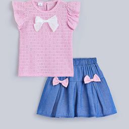 hopscotch 2-Pc Bow Applique Blouse and Skirt-picture-16