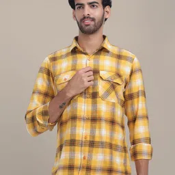 AMSWAN Men Tartan Checks Opaque Checked Casual Shirt-picture-36