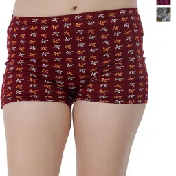 SELFCARE Pack Of 3 Printed Mid-Rise Breathable Boyshort Briefs SN3574-image-81