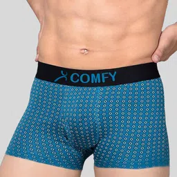 AMUL COMFY Men Pack Of 2 Printed Breathable Trunks-ACM101BTRNK-BL-GY-105-PO2 image 4