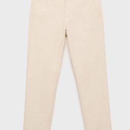 Mango Kids Boys Cotton-Linen Chinos Trousers-image-70