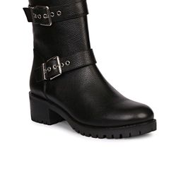 Saint G Women Leather High-Top Winter Boots With Buckles-7