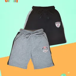 Lux Cozi Boys Pack Of 2 Regular Fit Cotton Antimicrobial Shorts-image-52